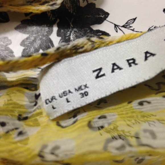 Zara Basic Floral So Soft Sheer Blouse - Picture 2 of 16